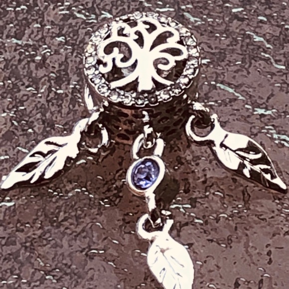 Dreamcatcher charm tree of life silver feather - Picture 2 of 3